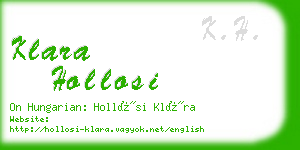 klara hollosi business card